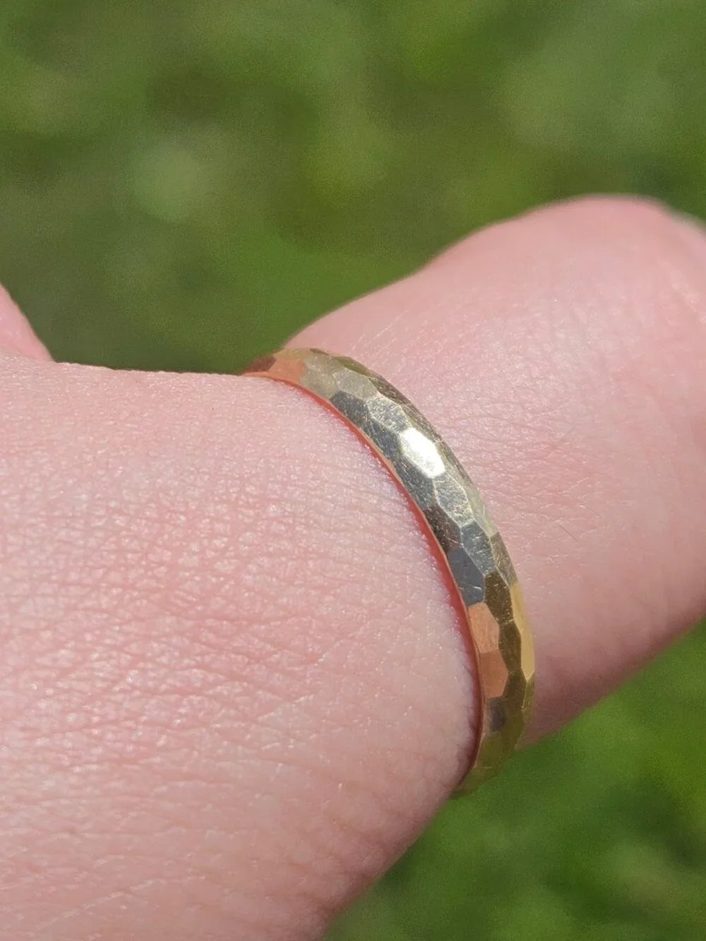 14K Yellow Gold Hexagonal Art Deco Style Men's Wedding Band Ring Size 10.25